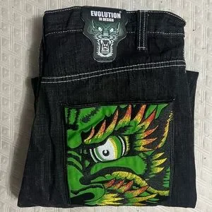 Yves Saint Laurent | Jeans | Ysl Evolution In Design Dragon Stitched ...
